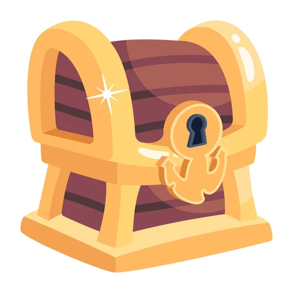 Treasure Chest Icon Cartoon Illustration — Stock Vector