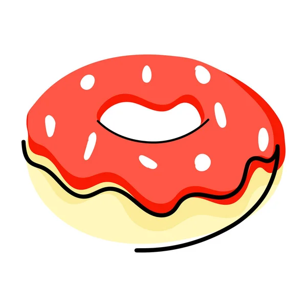 Donut Icono Vector Ilustración — Archivo Imágenes Vectoriales