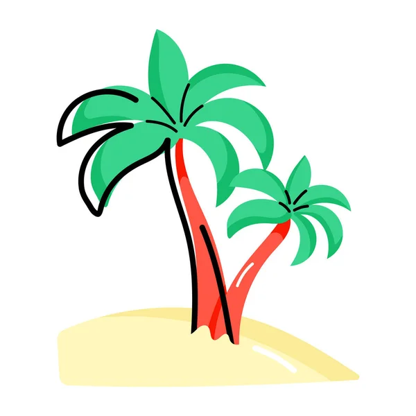 Palme Baum Symbole Vektor Illustration Design — Stockvektor
