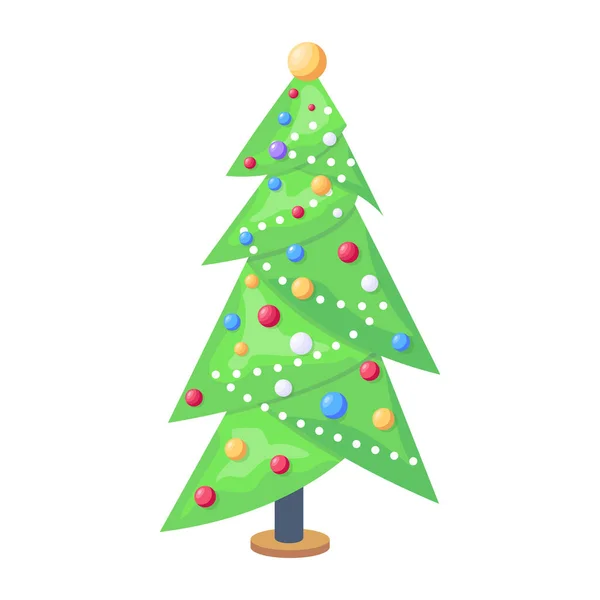 Karácsonyfa Dekoráció Vektor Illusztráció — Stock Vector