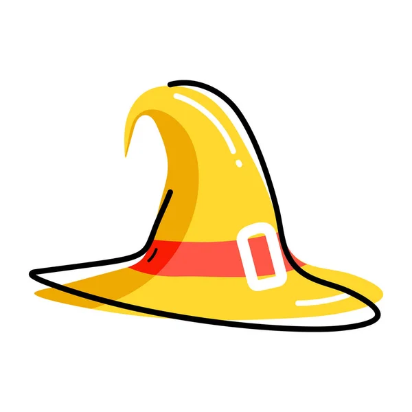 Μάγισσα Πορτοκαλί Εικονίδιο Καπέλο — Διανυσματικό Αρχείο
