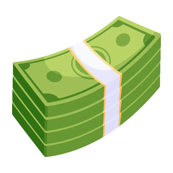 Εικονίδιο Χρήματα Επίπεδη Διανυσματική Απεικόνιση — Διανυσματικό Αρχείο