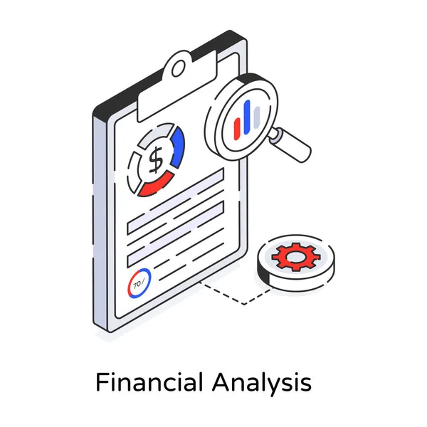 财务分析图标现代矢量平面插图 — 图库矢量图片