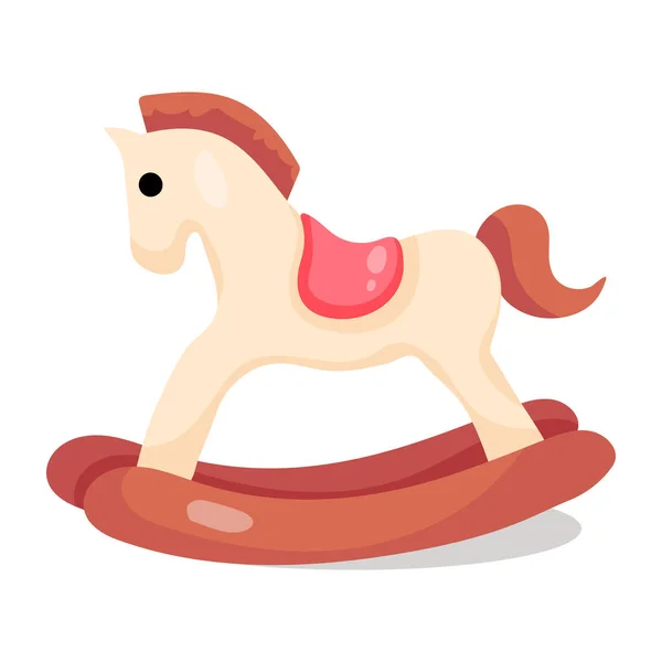 Gungande Häst Leksak Ikon Tecknad Illustration — Stock vektor
