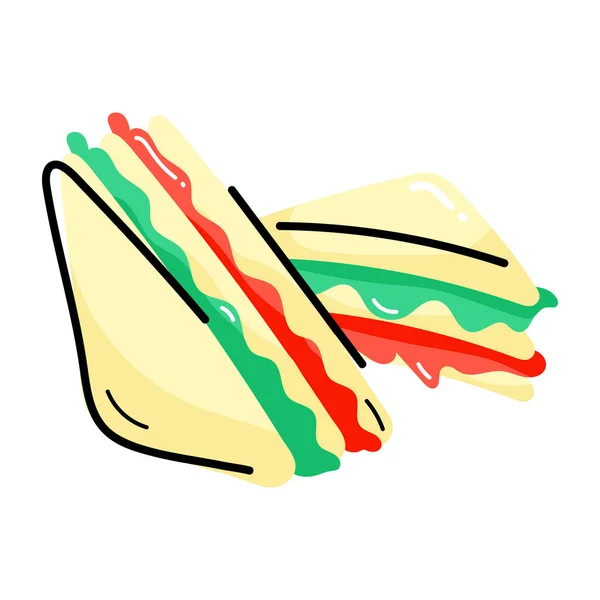 Smörgåsar Med Grönsaker Vektor Illustration Design — Stock vektor