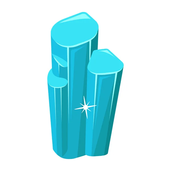 Vector Ilustración Icono Gemas Azules — Vector de stock