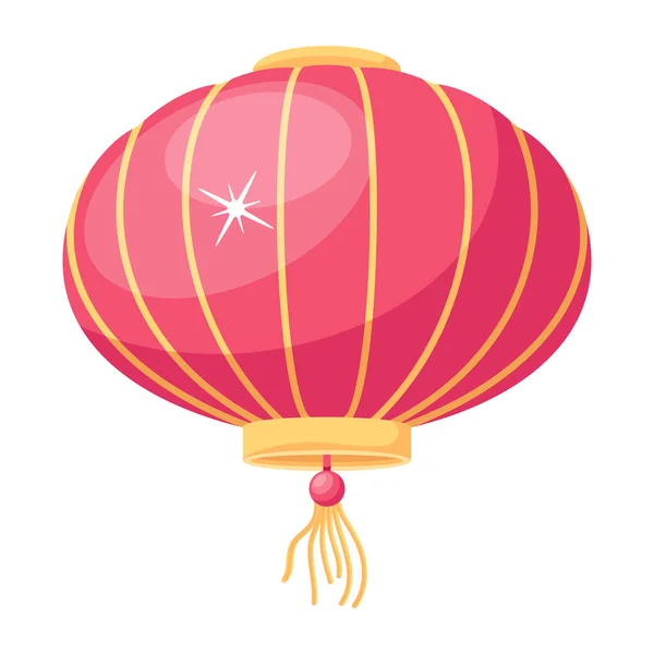 Vector Illustration Red Chinese Lantern — Stock Vector