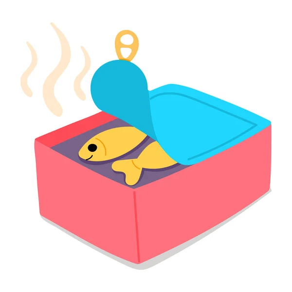 Fischkonserven Web Symbol Einfache Illustration — Stockvektor