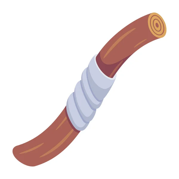 Vector Illustration Cartoon Wooden Boomerang — Stock Vector