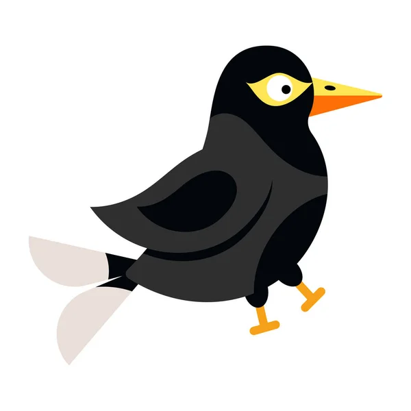 Bonito Pássaro Desenho Animado Vetor Ilustração Gráfico Design — Vetor de Stock