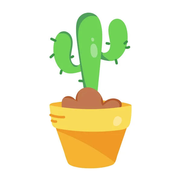 Mignon Cactus Pot Vectoriel Illustration Design — Image vectorielle