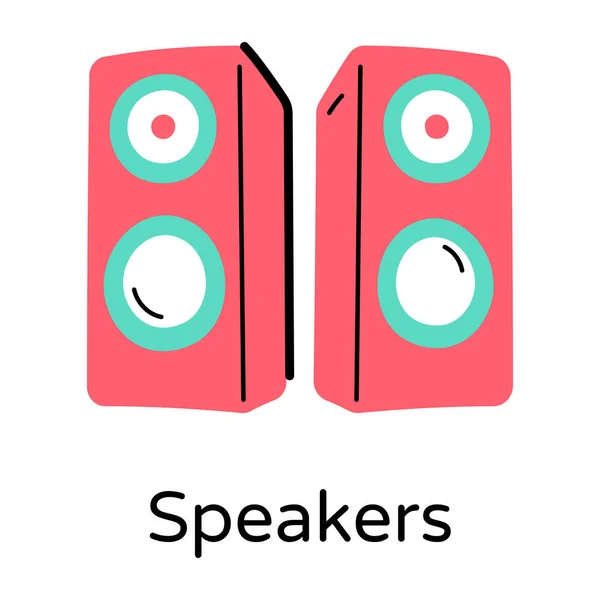 Music Speakers Simple Vector Design — Stock Vector