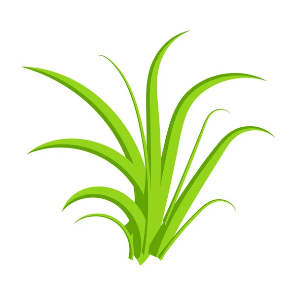 Groene Bladeren Pictogram Witte Achtergrond — Stockvector