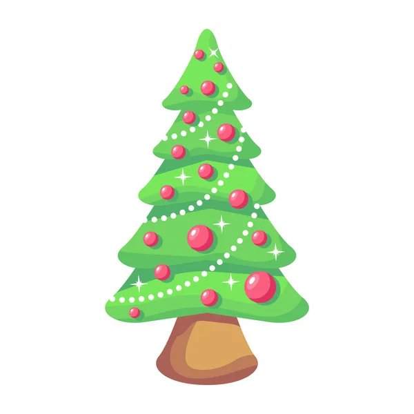 Decoraciones Del Árbol Navidad Ilustración Del Vector — Vector de stock