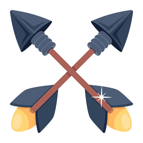 Flechas Medievales Diseño Simple — Vector de stock