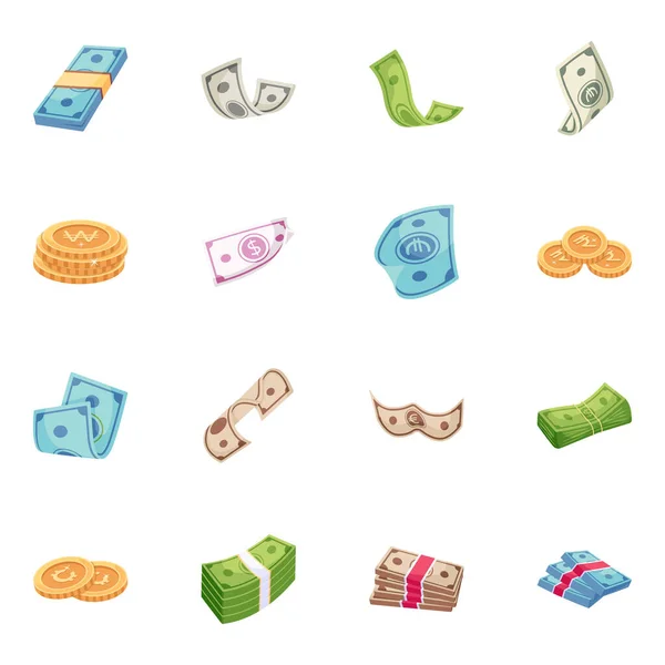 Wektorowa Ilustracja Ikony Pieniądza Finansów — Wektor stockowy