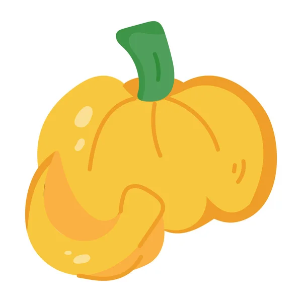Ícone Abóbora Desenho Animado Ilustração Halloween Vetor Ícone Para Web —  Vetores de Stock