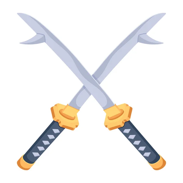 Icône Des Épées Dessin Animé Icônes Vectorielles Armes Médiévales — Image vectorielle