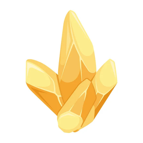 Icono Plano Bellamente Diseñado Cristales Roca — Vector de stock