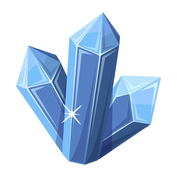 Vector Illustration Blue Crystals — Stock Vector
