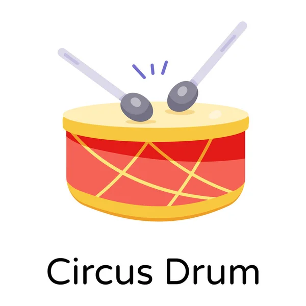 Circus Drum Web Icon Simple Design — Stock Vector