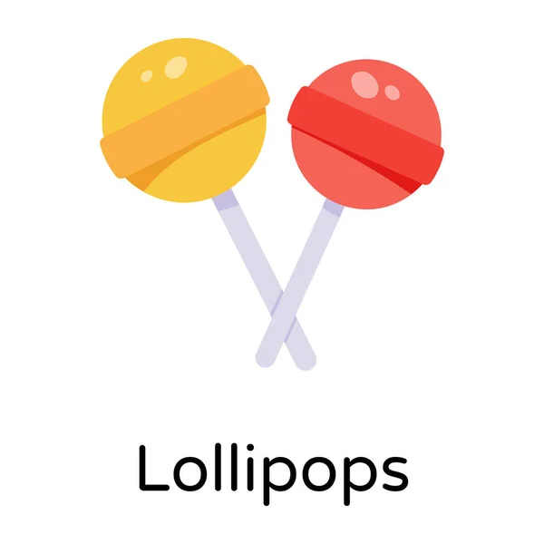 Lollipops Web Icoon Eenvoudige Illustratie — Stockvector