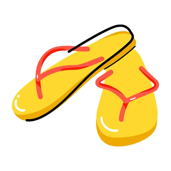 Illustrazione Vettoriale Paio Pantofole — Vettoriale Stock