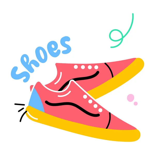 Vektor Illustration Färgglad Sneakers — Stock vektor