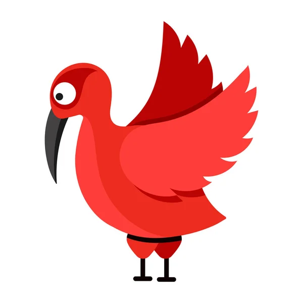 Niedliche Karikatur Vogel Ikone — Stockvektor