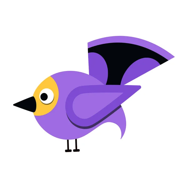 Ícone Desenho Animado Pássaro Ilustração Vetorial Colorida — Vetor de Stock