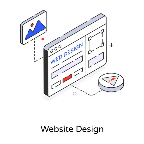 Weboldal Tervezés Koncepció Vektor Illusztráció — Stock Vector