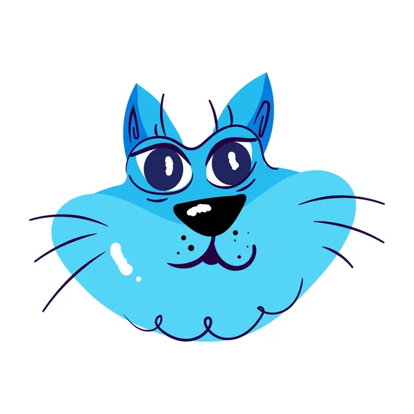 Διανυσματική Απεικόνιση Ενός Χαριτωμένο Μπλε Γάτα — Διανυσματικό Αρχείο