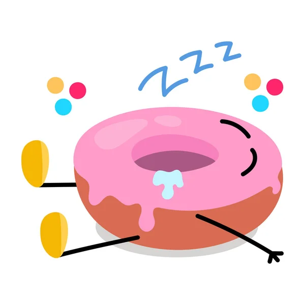手绘涂鸦风格的可爱甜甜圈 — 图库矢量图片