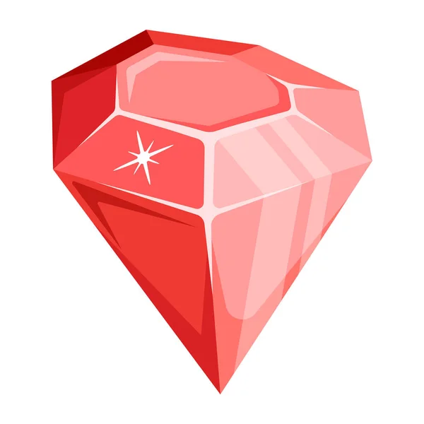 Ícone Vetor Diamante Ilustração Isométrica Pedra Preciosa — Vetor de Stock