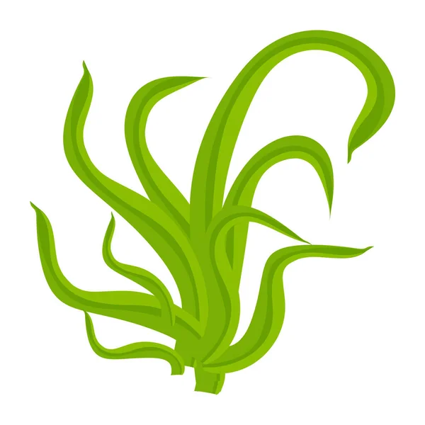 Grüne Pflanzenblätter Isoliert Auf Weißem Hintergrund — Stockvektor