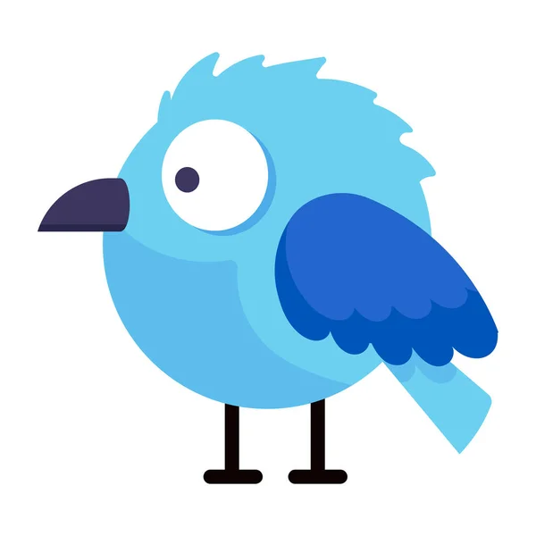 Lindo Dibujo Animado Pájaro Vector Ilustración — Vector de stock