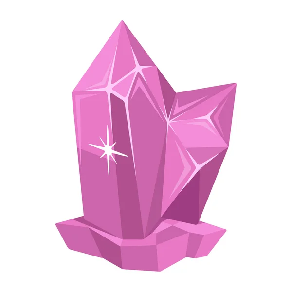 Diamantkristall Ikone Stock Illustration — Stockvektor