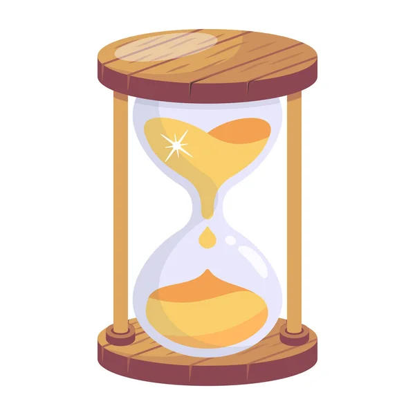 Пісочний Годинник Піском Часом Векторний Дизайн Ілюстрації — стоковий вектор