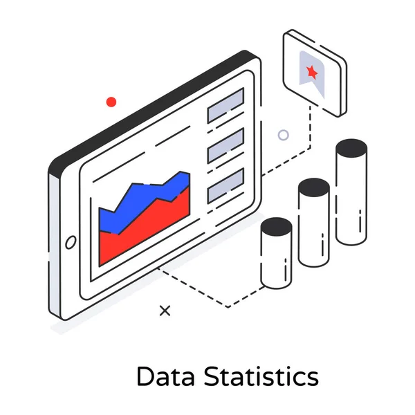 Datos Estadísticas Vector Icono — Vector de stock