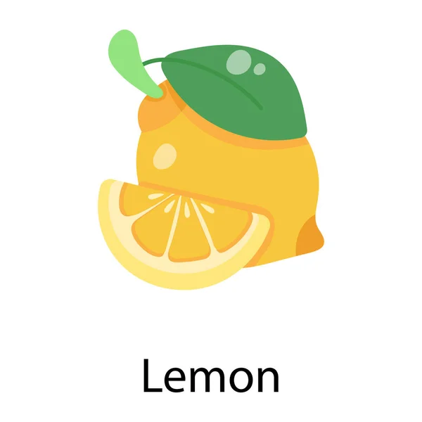 Икона Свежих Лимонных Фруктов — стоковый вектор