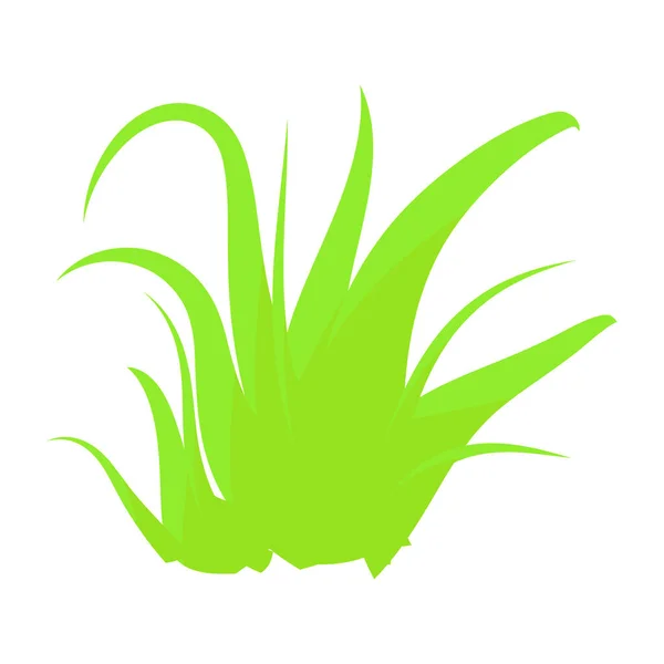 Зеленая Трава Листьями Векторная Иллюстрация — стоковый вектор