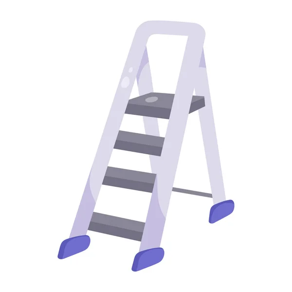 Escalera Aislada Ilustración Del Vector Blanco — Vector de stock