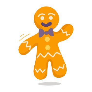 Tatlı zencefilli ekmek adam vektör çizimi