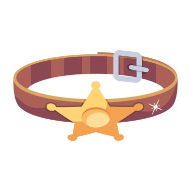 Çizgi film polis kemerinin vektör çizimi