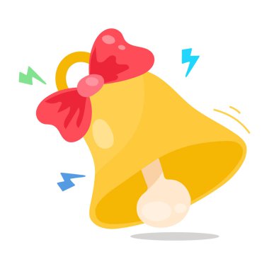 Web için noel çanı ikonu vektör simgesi