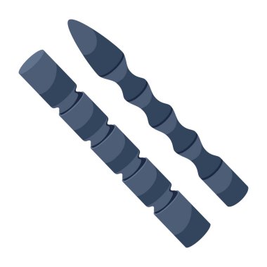 Çizgi film stili izole edilmiş vektör illüstrasyonunda mızrak simgesi