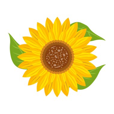 ayçiçeği ikonu. sarı çiçek tasarımı 