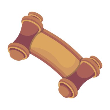 Kağıt rulo simgesi, beyaz arkaplanda vektör illüstrasyonu 