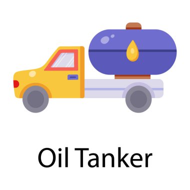 Petrol tankeri. Vektör illüstrasyonu 