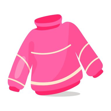 Sıcak kırmızı kazağın vektör çizimi